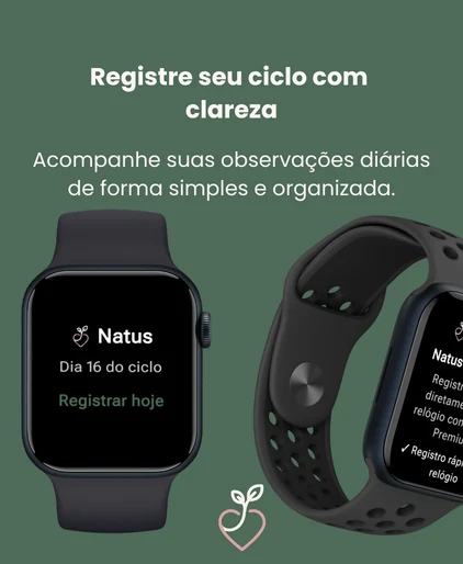 Tela do Natus no Apple Watch em português