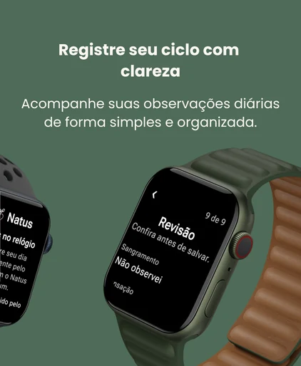Tela do Natus no Apple Watch em português