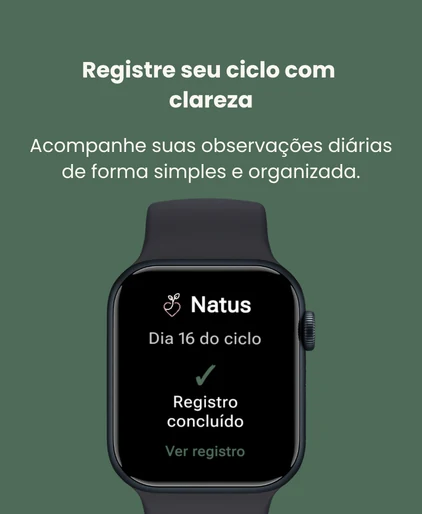 Tela do Natus no Apple Watch em português